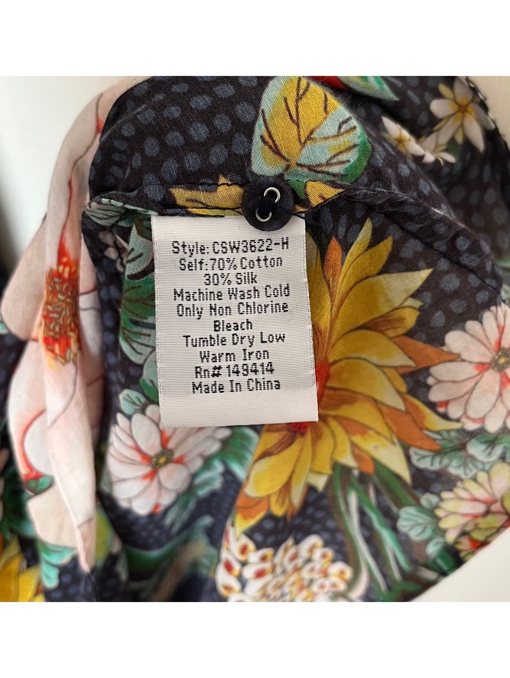 Johnny Was cotton/silk maxi caftan